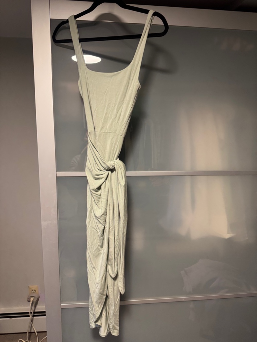Aritzia Sage Twist-Knot Maxi Dress